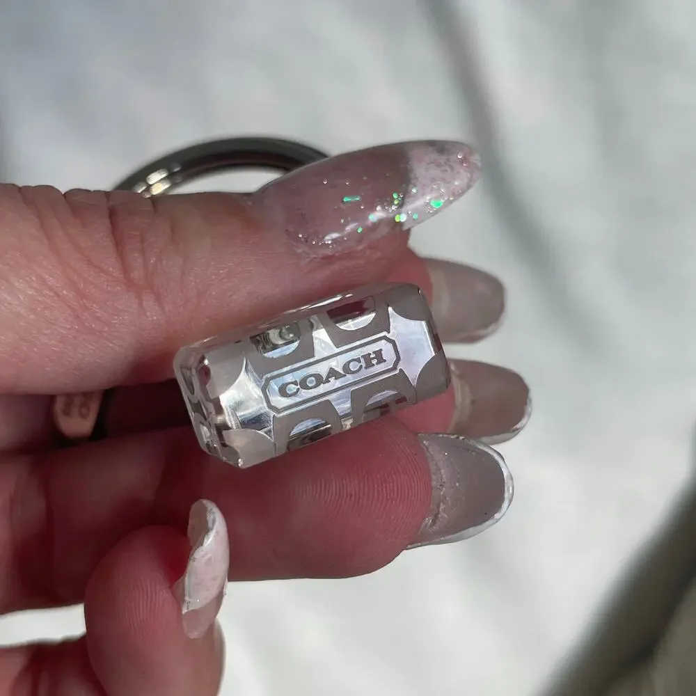 COACH Lucite Perfume Bottle Keychain Bag Charm | Rare Y2K NWOT